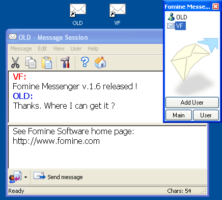 Fomine Messenger - Instant LAN messenger.
