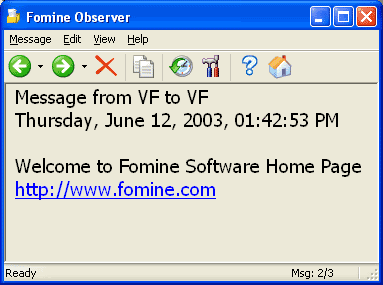 Fomine Observer - Winpopup for receiving messages only.